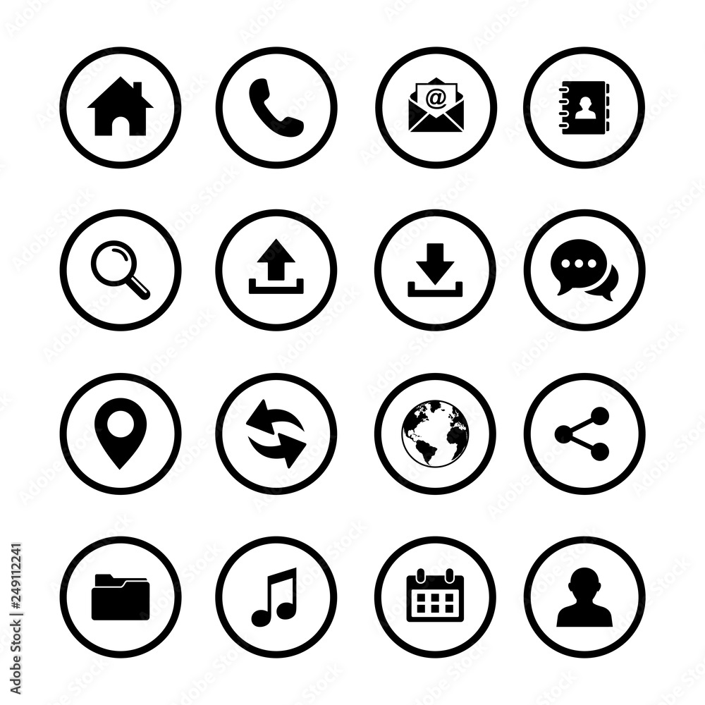 Web icon set. Set of web icon symbol vector Web icon set. Set of web icon symbol vector