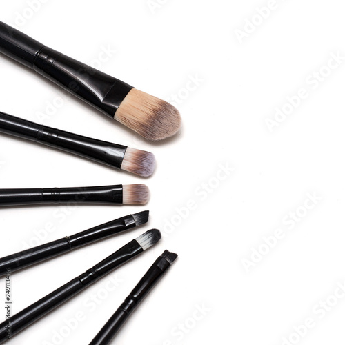 brushes for makeup isolated on white background