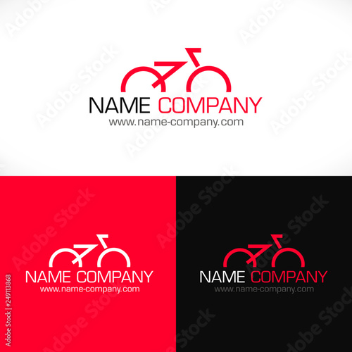 logo vélo design club cyclisme cycliste rose