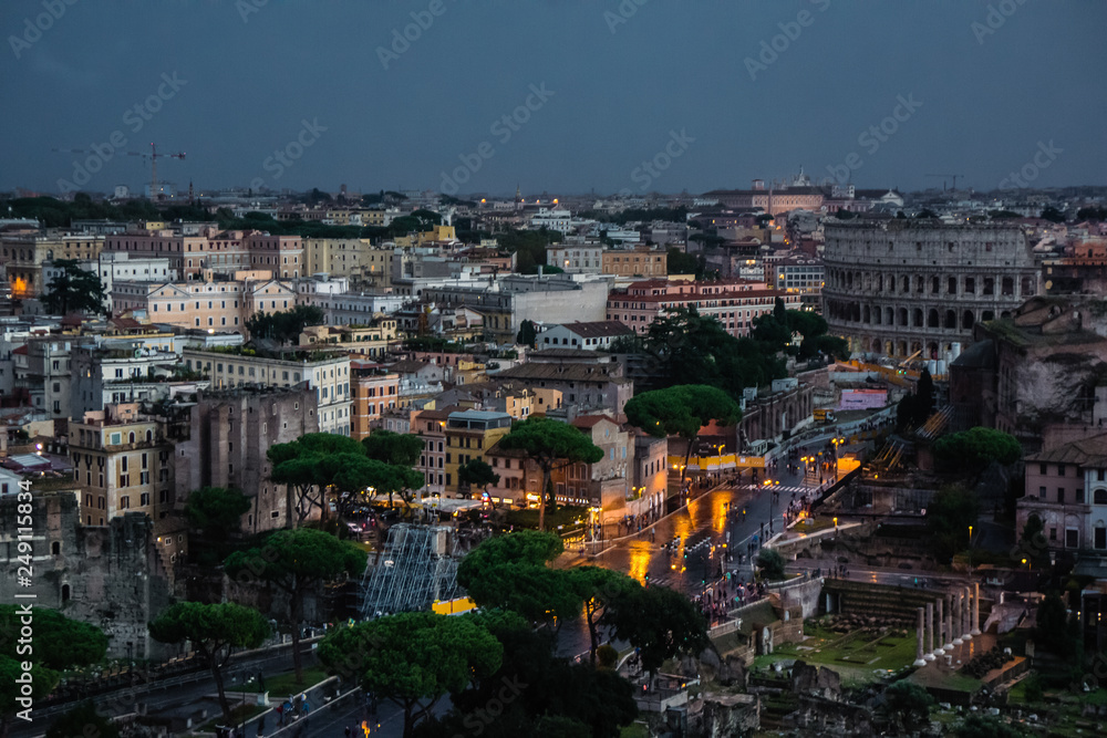 Piazza Venezia Skyline History City Rome Empire
