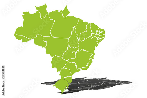 Mapa verde de Brasil