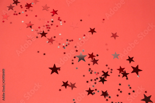 top view star shaped glitters abstract background © dvulikaia