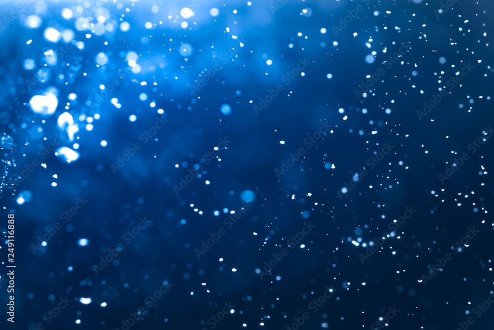 Obraz premium Abstract Blue bokeh defocus glitter blur background.