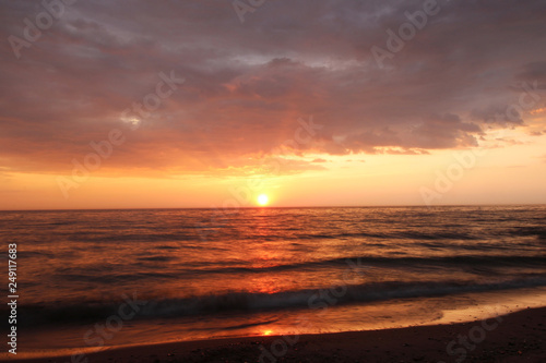 sunset over the sea