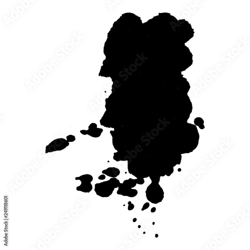 Abstract black ink splash background. Vector illustration. Grunge texture for cards and flyers design.