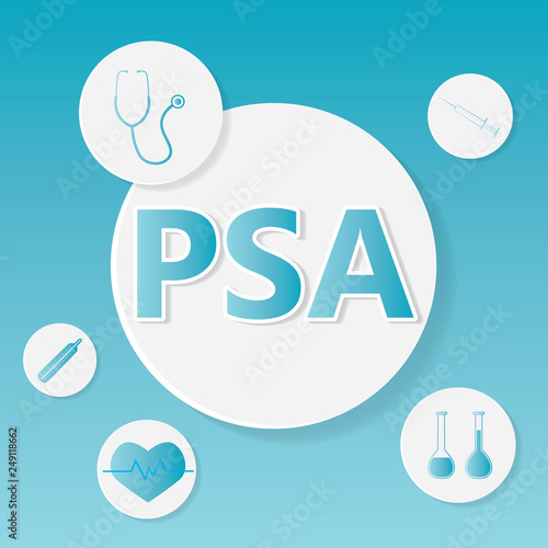 PSA (Prostate-Specific Antigen) medical concept- vector illustration