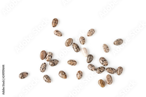 Wallpaper Mural Group of chia seeds spread out and isolated on white background Torontodigital.ca
