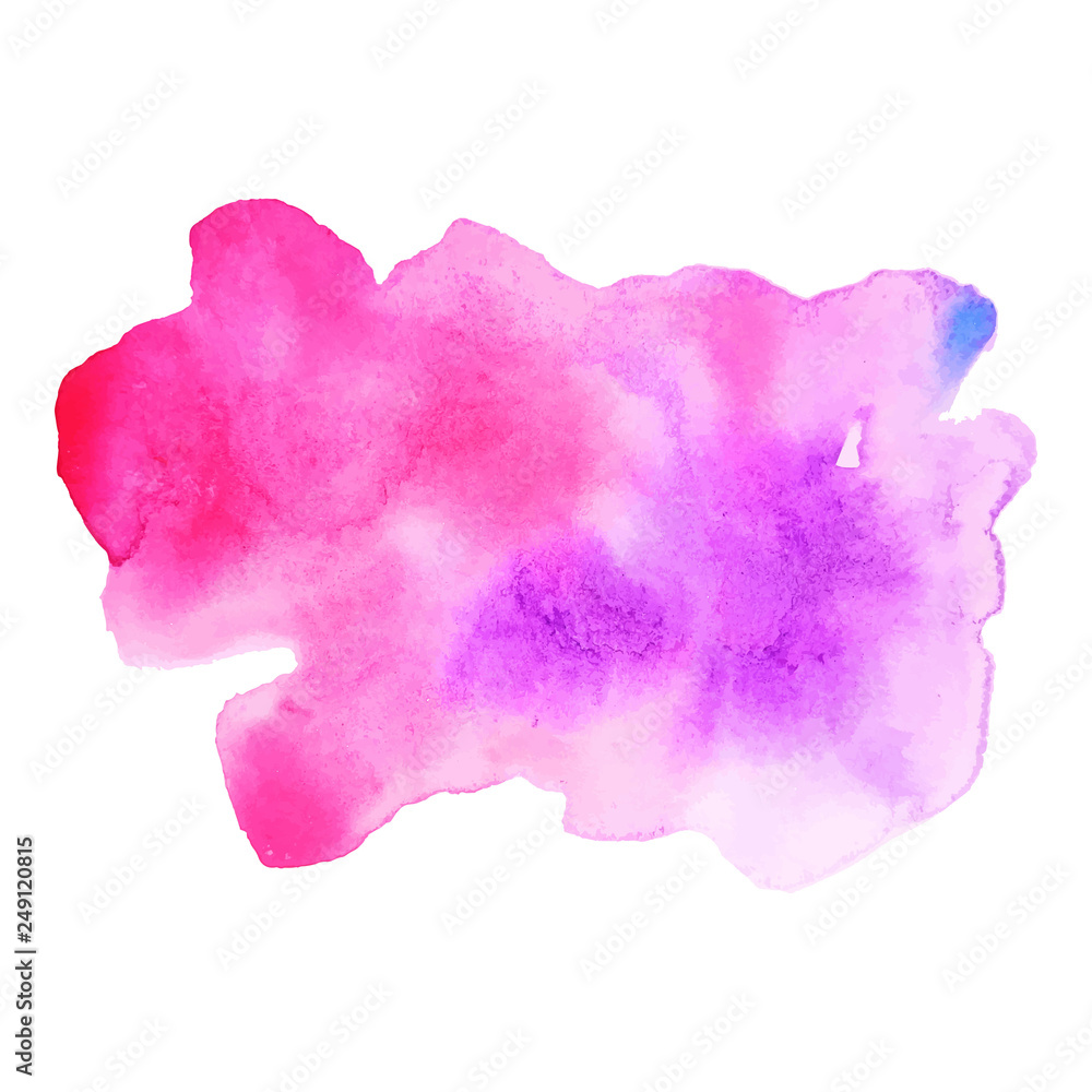 Color watercolor splash on white background. Abstract watercolor background.