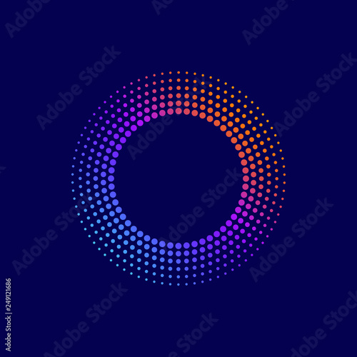 Modern Abstract Halftone Border Dots Logo