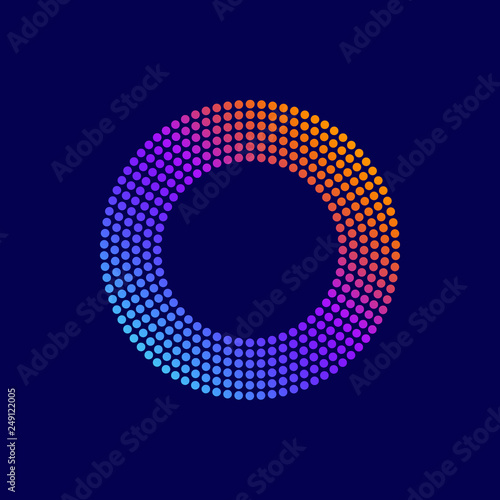 Modern Abstract Halftone Border Dots Logo