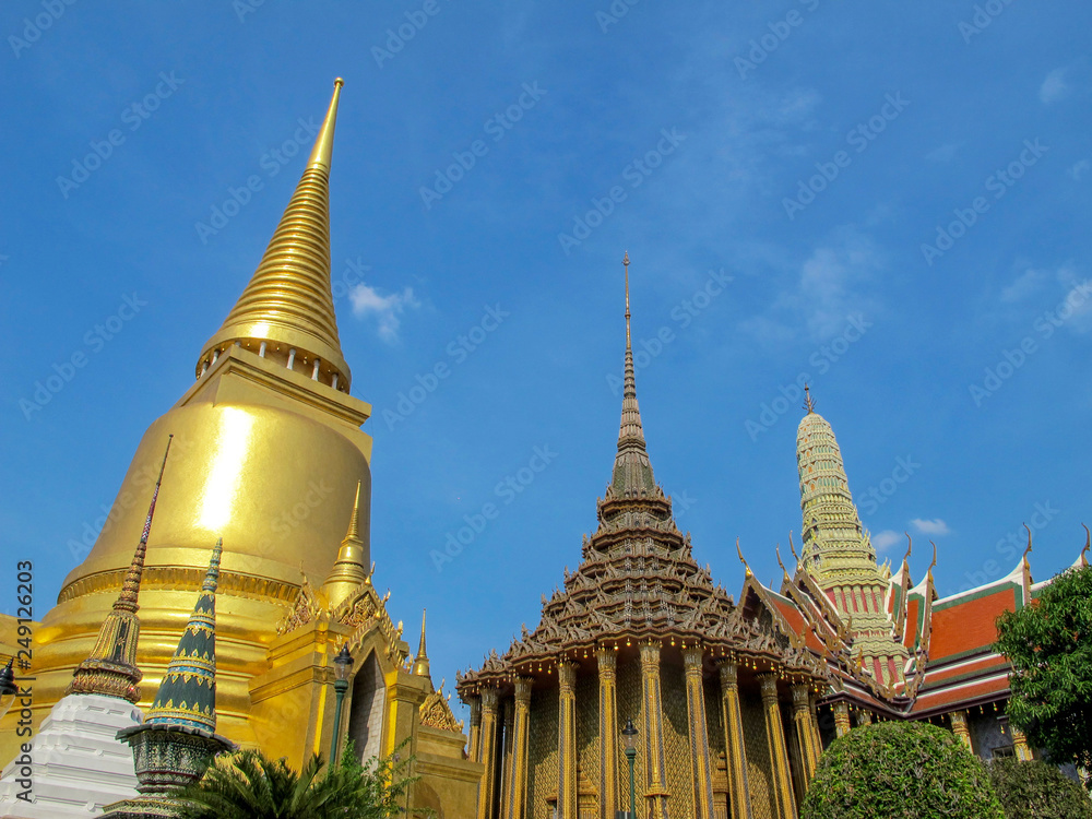 Pagoda in Phra Kaew Temple, the most famous temple in the world
