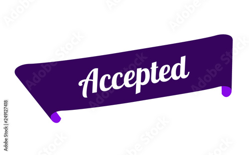 Showing accepled text.