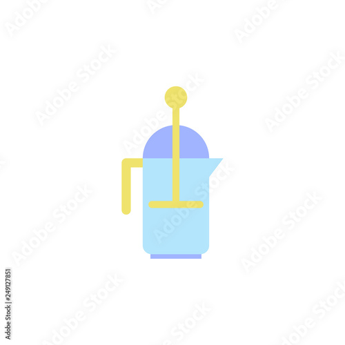 Kitchen, French press icon. Element of kitchen accessories color icon. Premium quality graphic design icon. Signs and symbols collection icon for websites, web design, mobile app