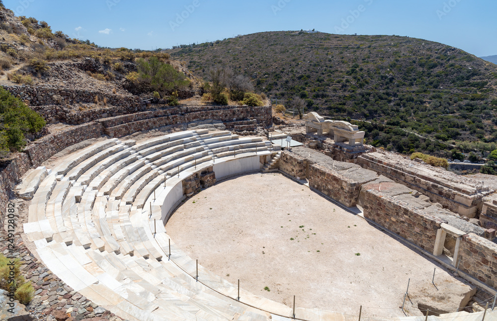 Ancient Roman theater, Milos island, Greece.