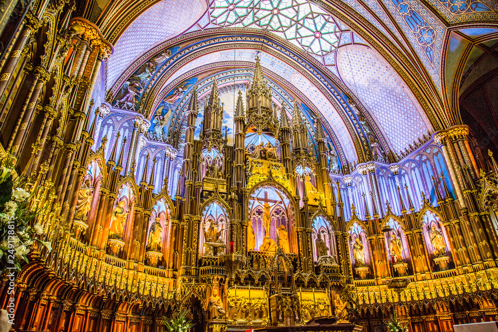 Notre-Dame Basilica in Montreal, Canada