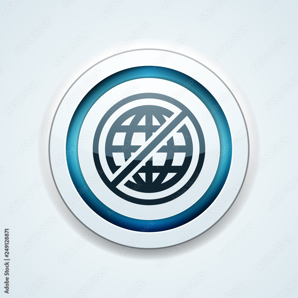 Restrict Internet access button illustration Restrict Internet access button illustration