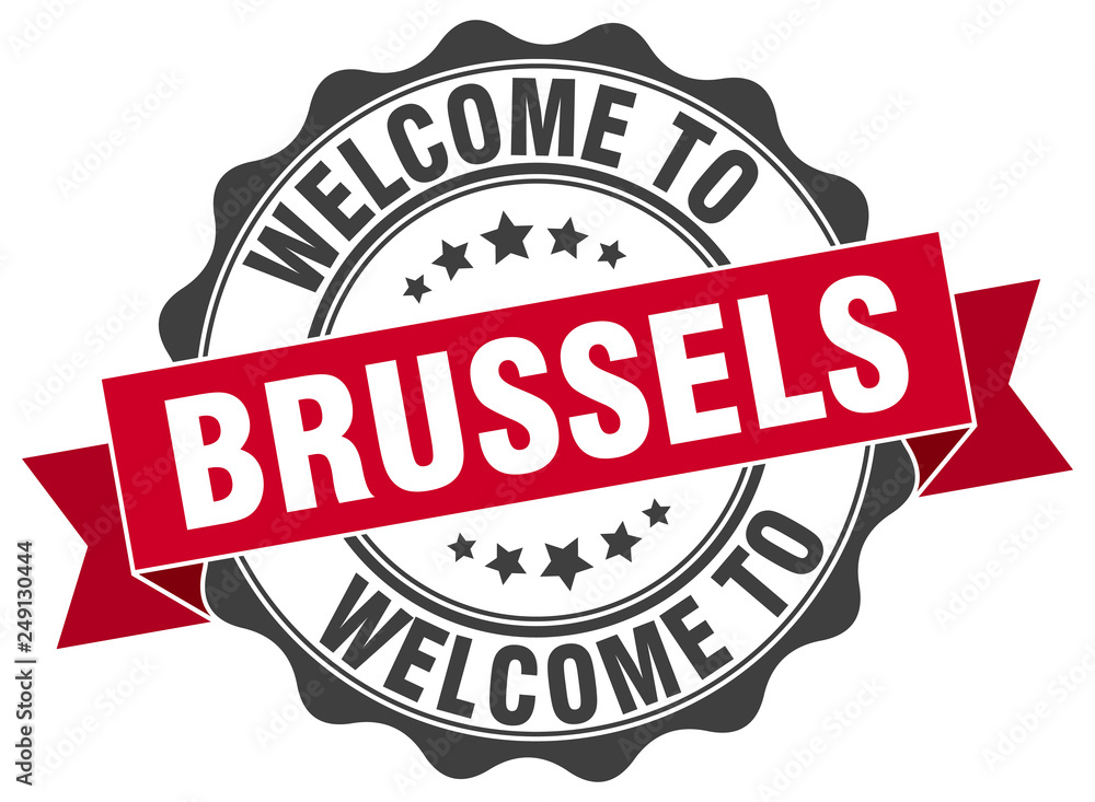 Obraz premium Brussels round ribbon seal