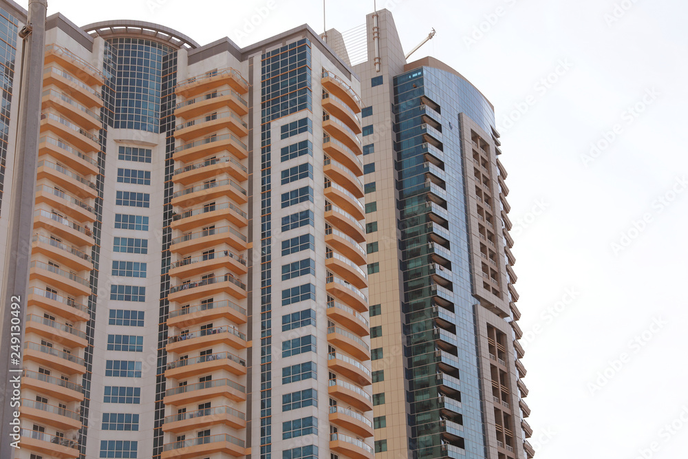 DUBAI, UNITED ARAB EMIRATES - NOVEMBER 06, 2018: Cityscape with modern buildings