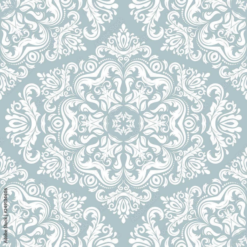 Orient vector classic pattern. Seamless abstract background with vintage elements. Orient blue and white background. Ornament for wallpaper and packaging