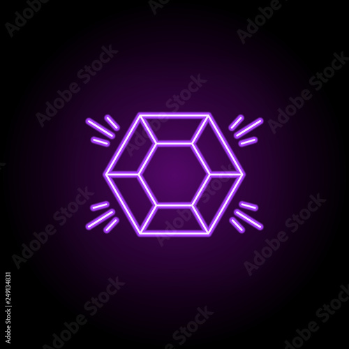 diamond icon. Elements of Beauty, make up, cosmetics in neon style icons. Simple icon for websites, web design, mobile app, info graphics