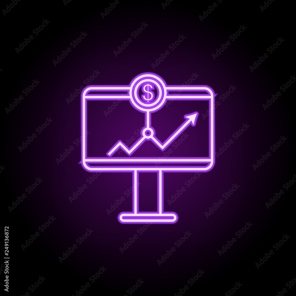 cryptocurrencies going up icon. Elements of Bitcoin Blockchain in neon style icons. Simple icon for websites, web design, mobile app, info graphics cryptocurrencies going up icon. Elements of Bitcoin Blockchain in neon style icons. Simple icon for websites, web design, mobile app, info graphics