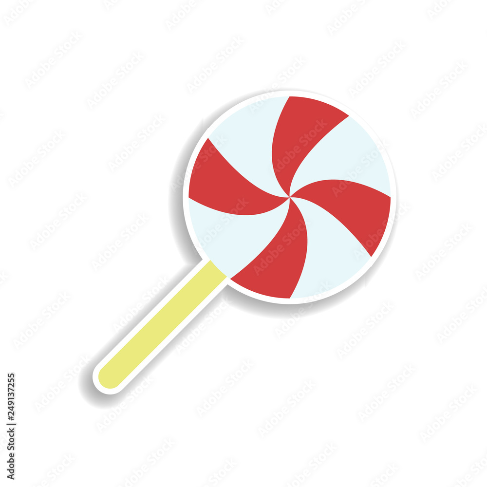 Candy cane 2 colored line sticker icon. Elements of Christmas in color icons. Simple icon for websites, web design, mobile app, info graphics Candy cane 2 colored line sticker icon. Elements of Christmas in color icons. Simple icon for websites, web design, mobile app, info graphics