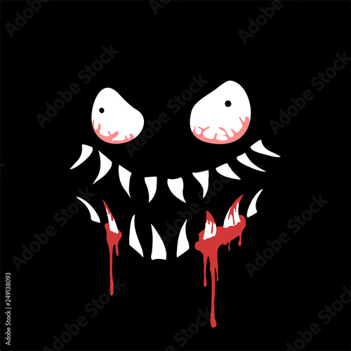 terrifying face illustration