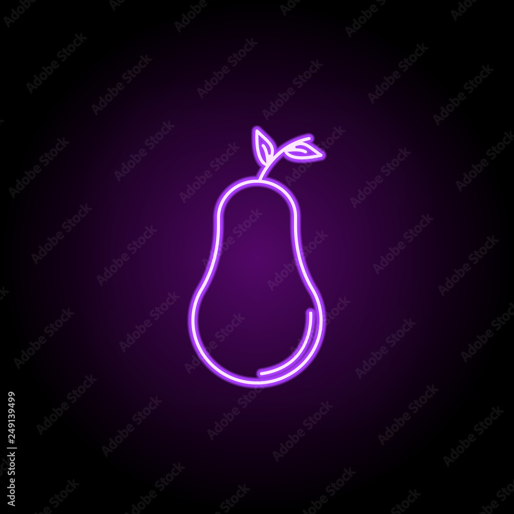 pear icon. Elements of Food and drink in neon style icons. Simple icon for websites, web design, mobile app, info graphics pear icon. Elements of Food and drink in neon style icons. Simple icon for websites, web design, mobile app, info graphics