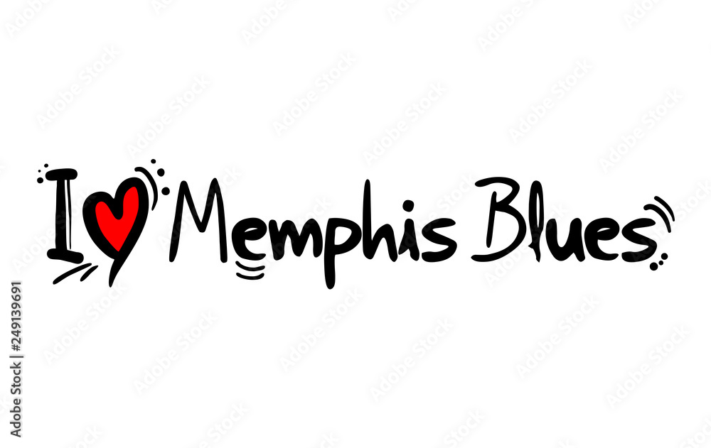 Fototapeta premium Memphis Blues music love
