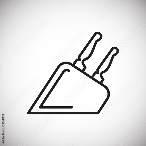Kitchen knife line icon on white background for graphic and web design, Modern simple vector sign. Internet concept. Trendy symbol for website design web button or mobile app