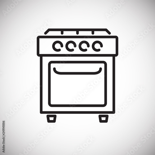 Cooker line icon on white background for graphic and web design, Modern simple vector sign. Internet concept. Trendy symbol for website design web button or mobile app