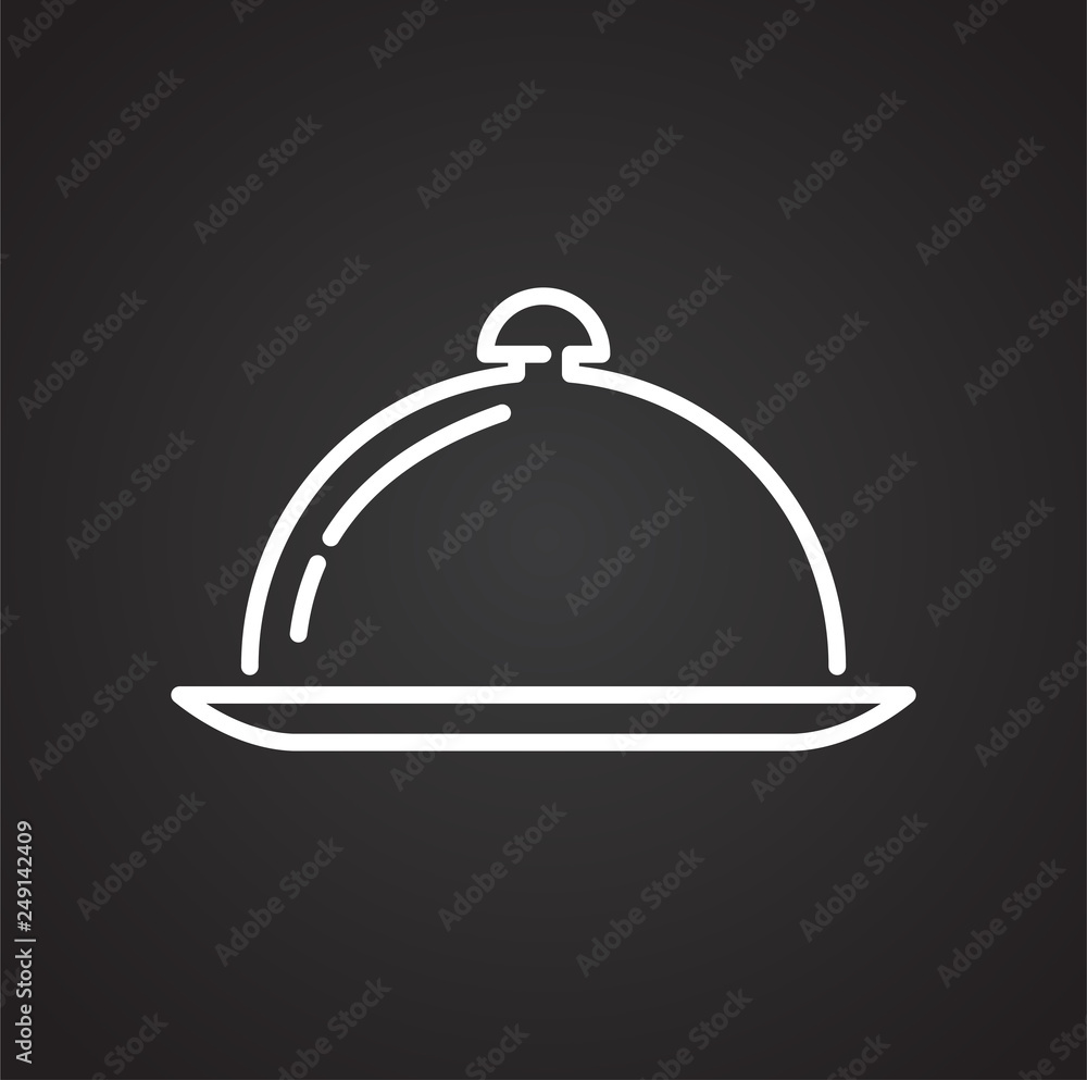 Obraz premium Cookware line icon on black background for graphic and web design, Modern simple vector sign. Internet concept. Trendy symbol for website design web button or mobile app