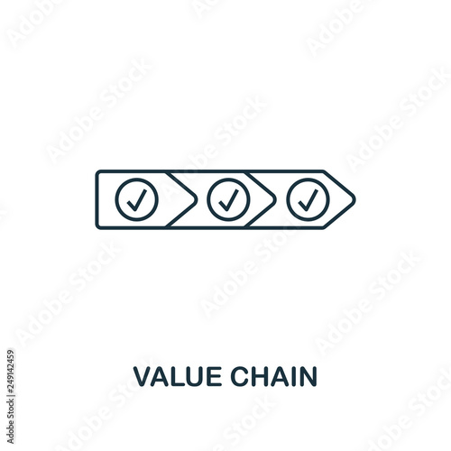 Value Chain icon. Thin line style industry 4.0 icons collection. UI and UX. Pixel perfect value chain icon for web design, apps, software usage