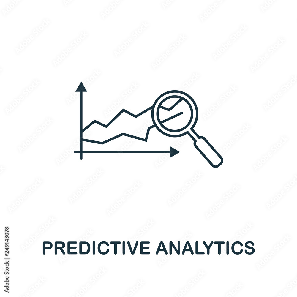 Predictive Analytics icon. Thin line style industry 4.0 icons ...