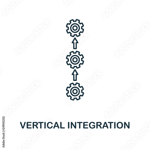 Vertical Integration icon. Thin line style industry 4.0 icons collection. UI and UX. Pixel perfect vertical integration icon for web design, apps, software usage
