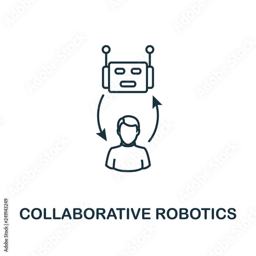 Collaborative Robotics icon. Thin line style industry 4.0 icons collection. UI and UX. Pixel perfect collaborative robotics icon for web design, apps, software usage