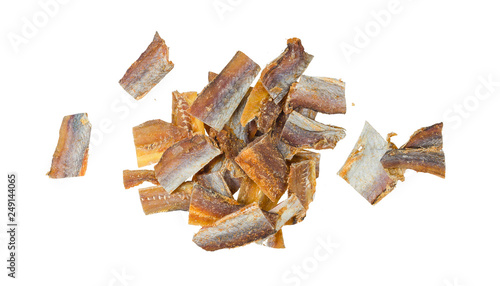 Dried fish isolated on white photo