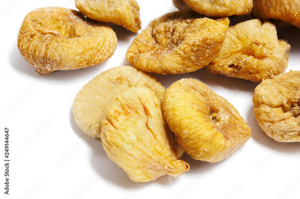 Dried fig isolated on the white background