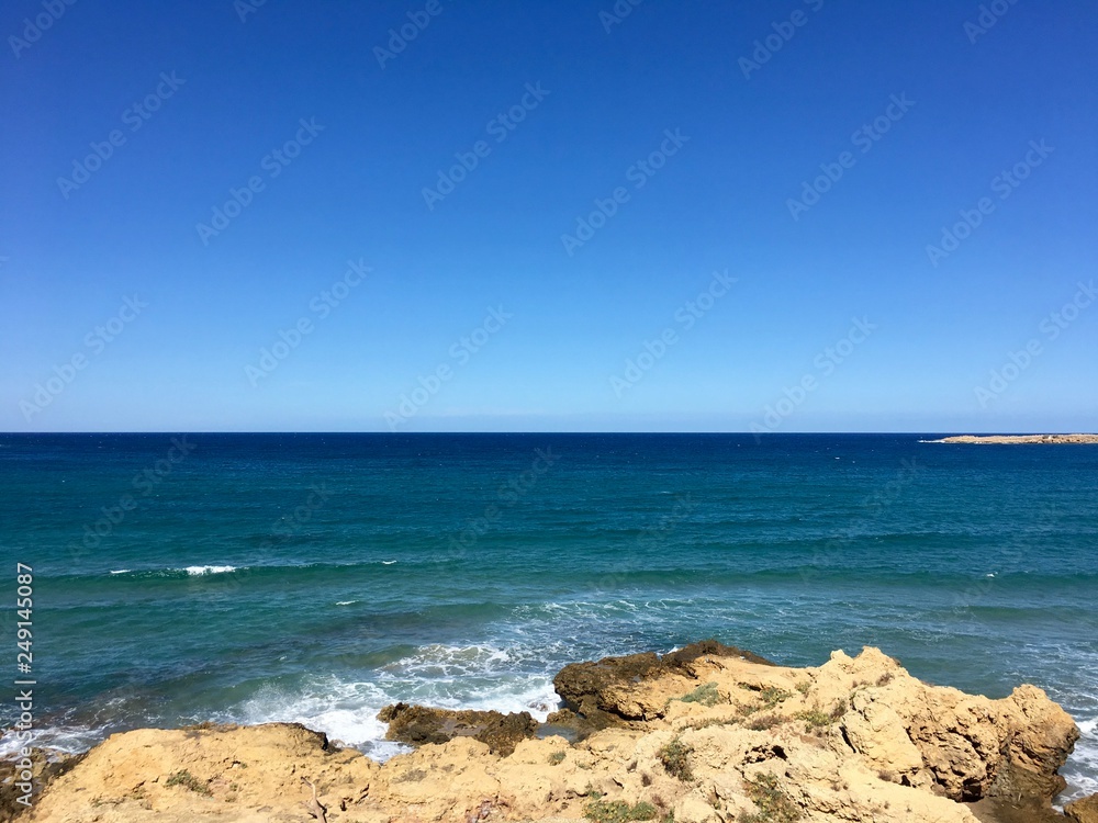 sea and blue sky in Crete, Greece
