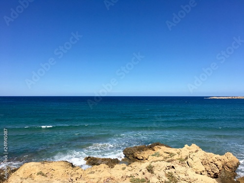 sea and blue sky in Crete  Greece