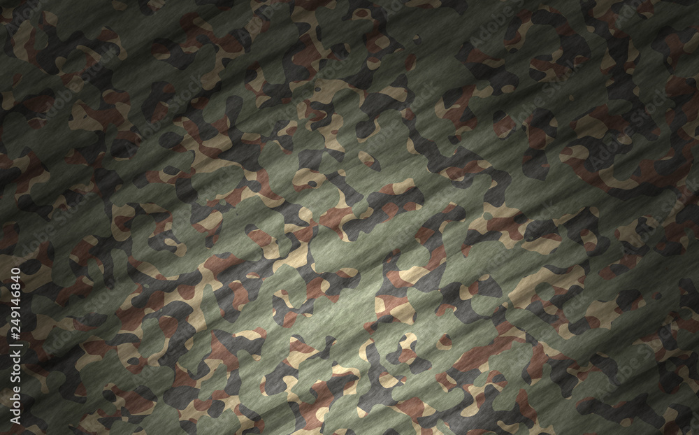 Fototapeta premium camouflage textile cotton with spot light effect