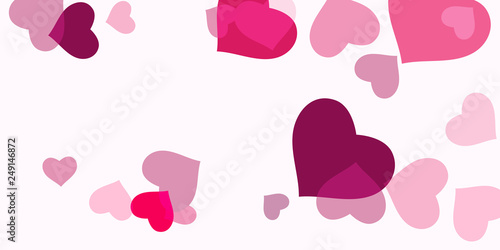 Pink heart confetti