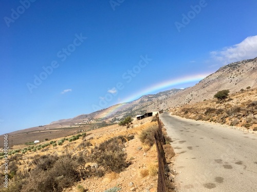 Rainbow in the mountains of Crete  Greece