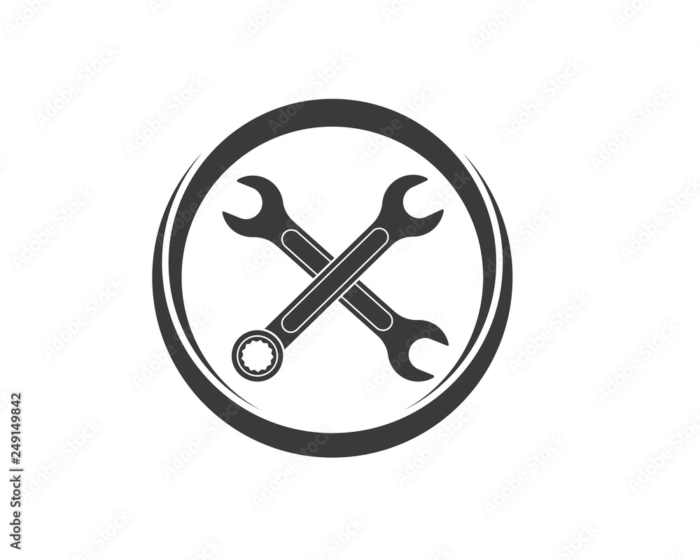 wrench icon vector of automotive service illustration wrench icon vector of automotive service illustration