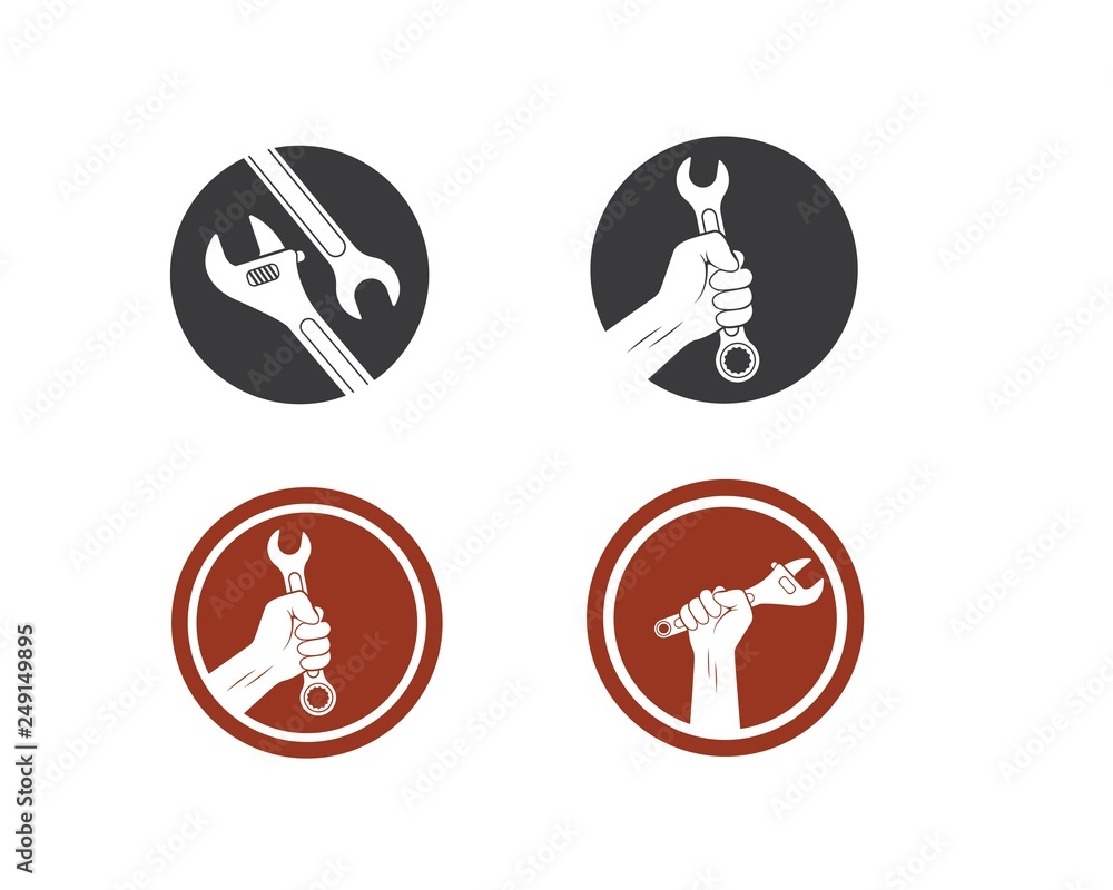 wrench icon vector of automotive service illustration wrench icon vector of automotive service illustration