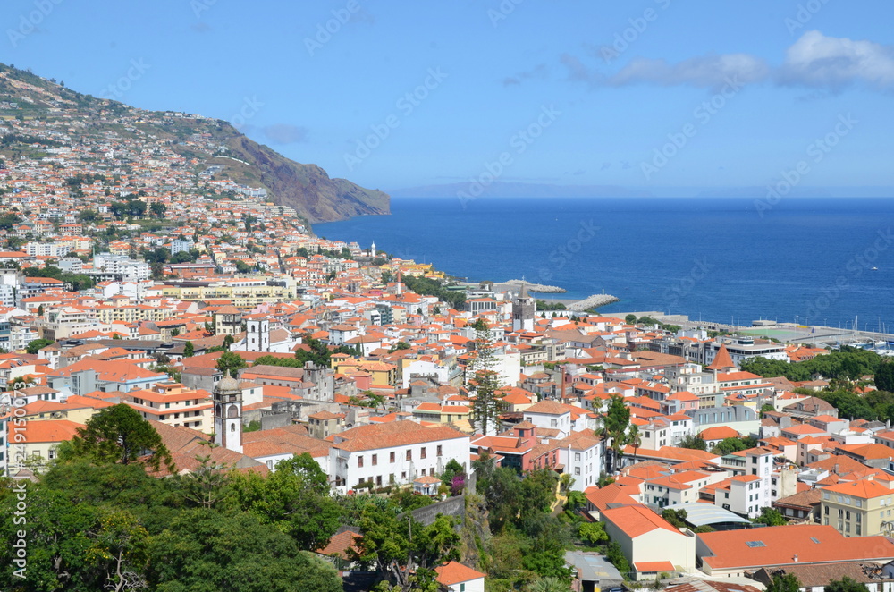 Panoramic view of Funchal, Madeira