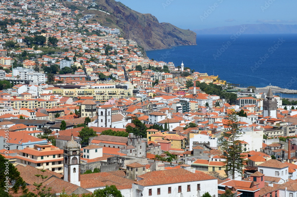 Panoramic view of Funchal, Madeira