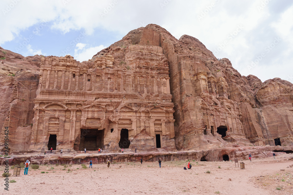Palace and Corinthian tomb in Petra, Jordan