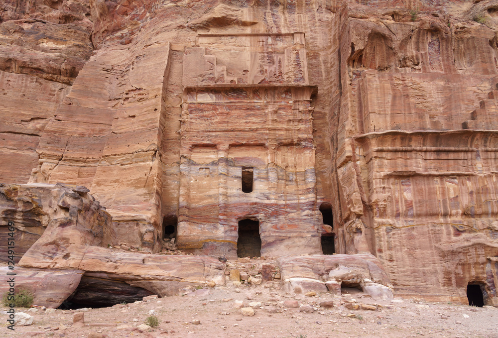 Silk tomb in Petra, Jordan