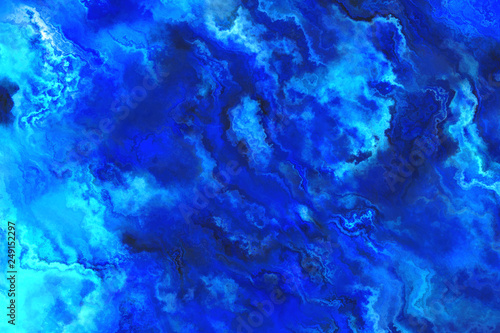 Abstract Digital watercolor. Modern and contemporary artwork. blue abstract background
